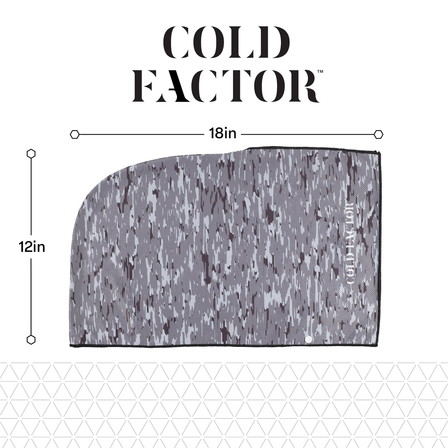 COLD FACTOR Instant Cooling Hoodie Towel – Advanced Chemical-Free Evaporative Cooling Technology – UPF 50+, 2+ Hours Cooling