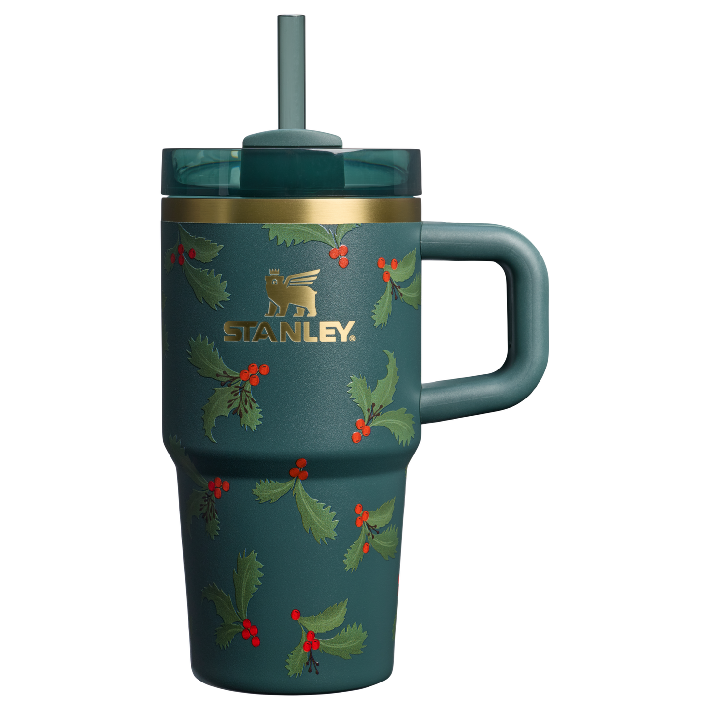 Car-Cup Friendly The Cheers & Cheer Quencher H2.O Flowstate Tumbler D192J - Premium Stainless Steel Straw Cup for All-Day Hydration - Holiday Botanical