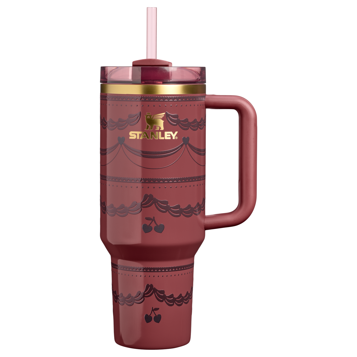 Car-Cup Friendly The Valentine’s Day Quencher H2.0 Flowstate Tumbler D231T - 40oz Large Capacity Car-Cup Friendly Quencher - Red Velvet Cake