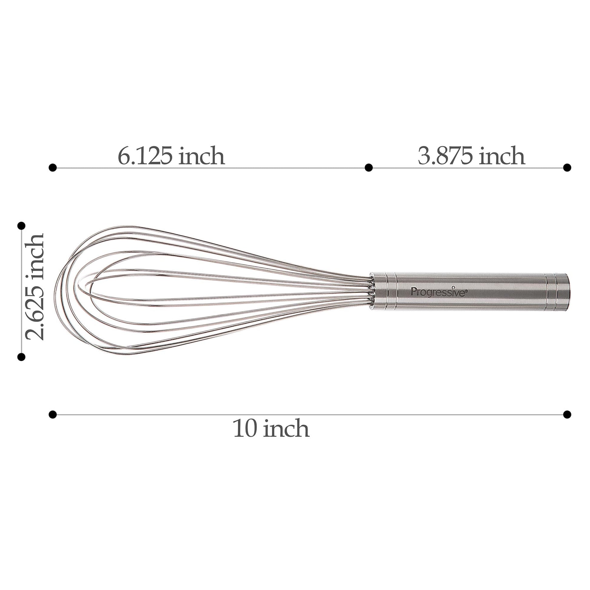 Ergonomic Manual 10" Stainless Steel Balloon Whisk - Innovative Kitchen Helper for Modern Cooking Detail
