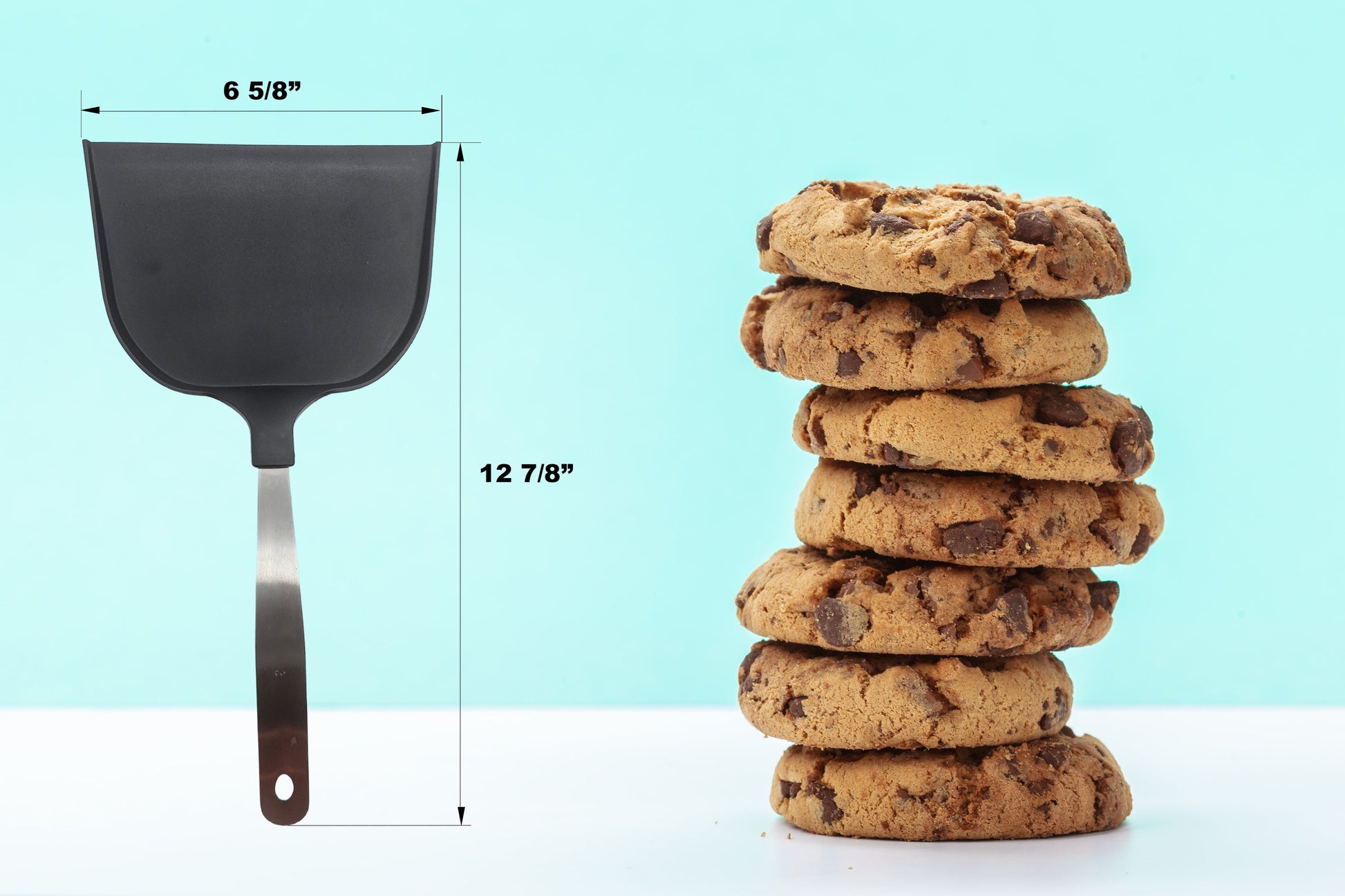 Heavy Duty Jumbo Baking 12.8 in Stainless Steel Nylon Kitchen Spatula - Professional Kitchen Tool for Culinary Enthusiasts Detail