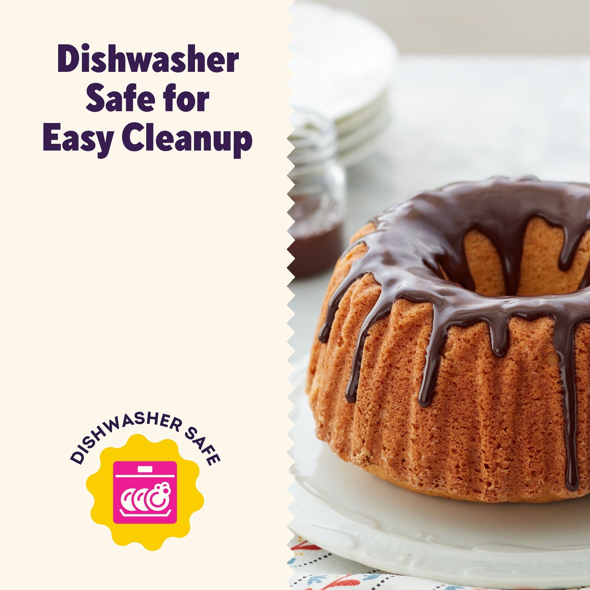 Multi-Functional Everyday Non-Stick Bundt Cake Pan 6" Fluted Tube Baking Pan, Packaging May Vary - Premium Stainless Steel Garlic Presser & Peeler Detail