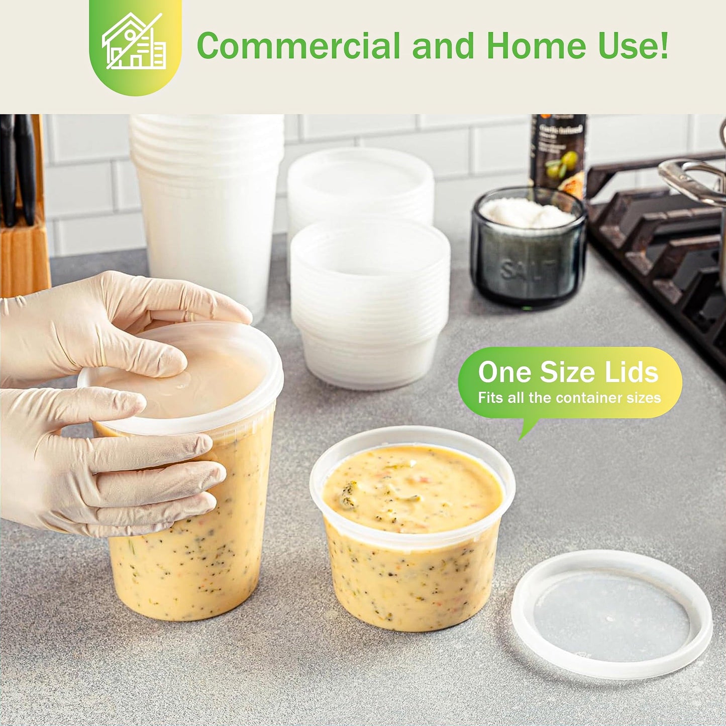 Fun Food Fidget 32oz Deli Containers with Lids 50 Sets, Food Storage Containers with Lids, Soup Containers with Lids, Stackable Plast... - Playful Star & Heart Shaped Geometric NeeDoh Detail