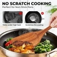 Ergonomic Cooking 6-Piece Natural Teak Wooden Spoons for Cooking With 10 Hooks，Handcrafted Kitchen Utensils Set ，Ideal Gift Set - Durable Turner & Ladle Utensil Set for Home Chefs Detail