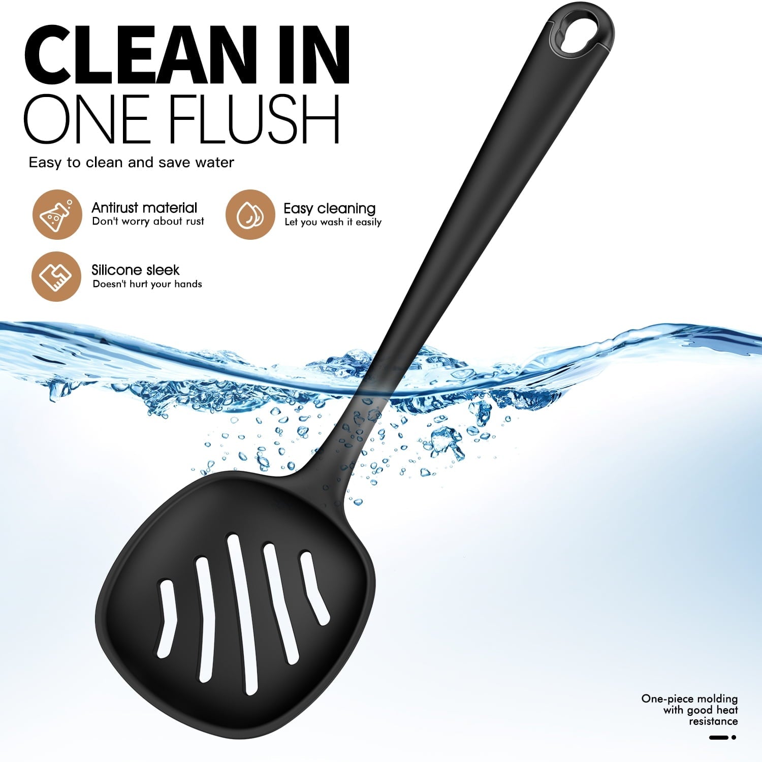 Chef-Quality Silicone Kitchen Utensils Set, 600°F Heat Resistant Silicone Cooking Utensils, Spatula, Spoon, Whisk, Tongs, Kitchen ... - High-Precision Culinary Tool for Baking & Cooking Detail