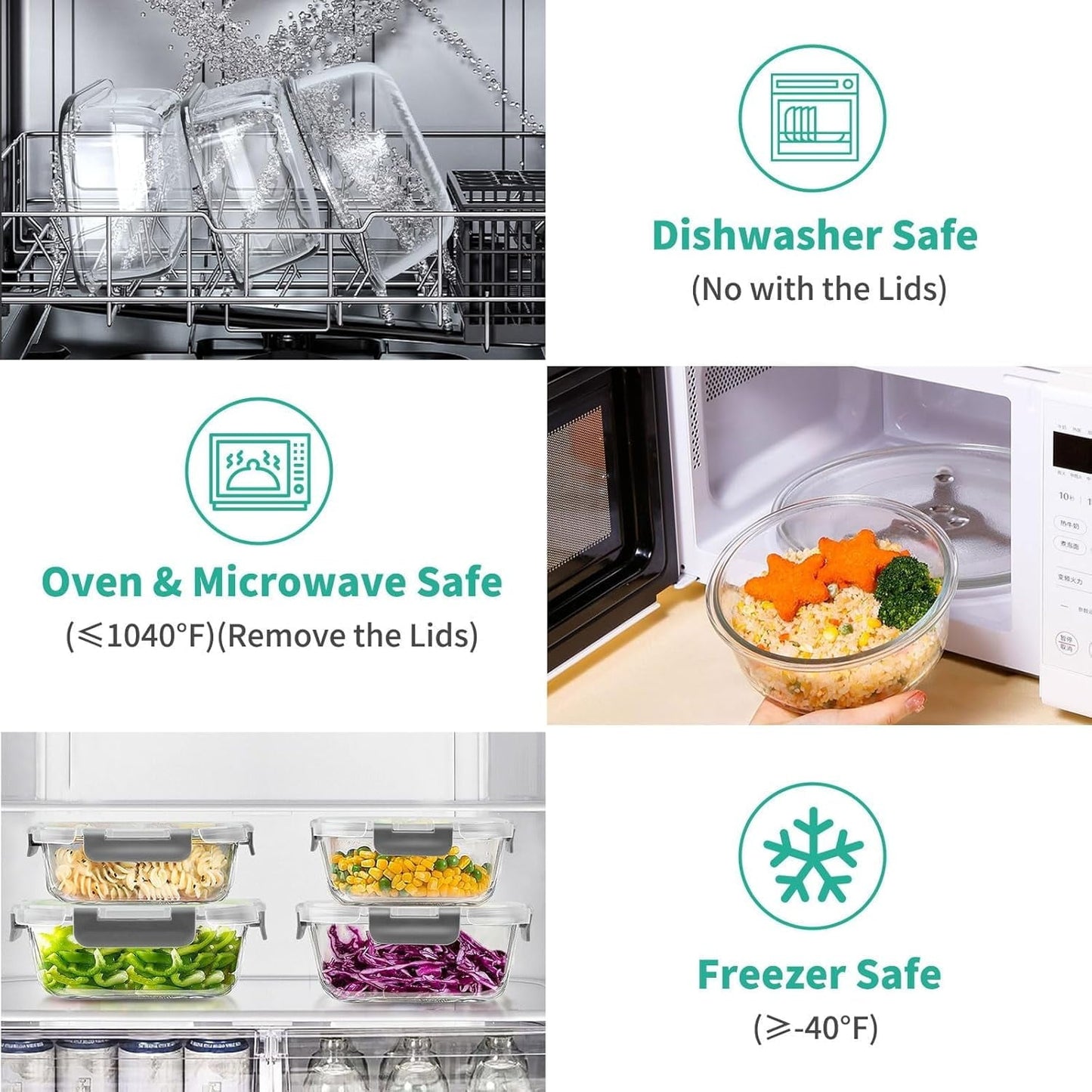 Sweet Treat Shaped 34pcs Glass Food Storage Containers with Lids Set, Airtight Meal Prep Containers (17 Containers & 17 Lids), Grey - Deliciously Soft Cupcake Sensory Glob Detail