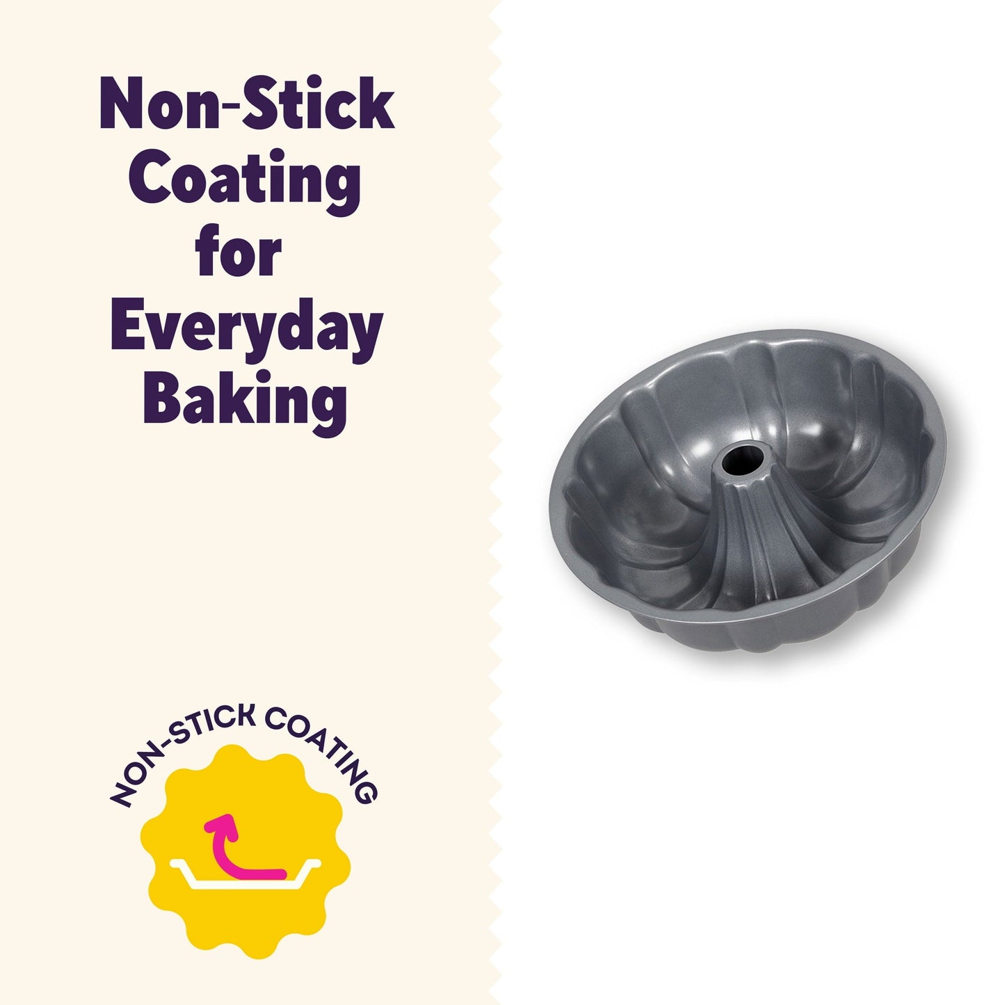 Multi-Functional Everyday Non-Stick Bundt Cake Pan 6" Fluted Tube Baking Pan, Packaging May Vary - Premium Stainless Steel Garlic Presser & Peeler Detail