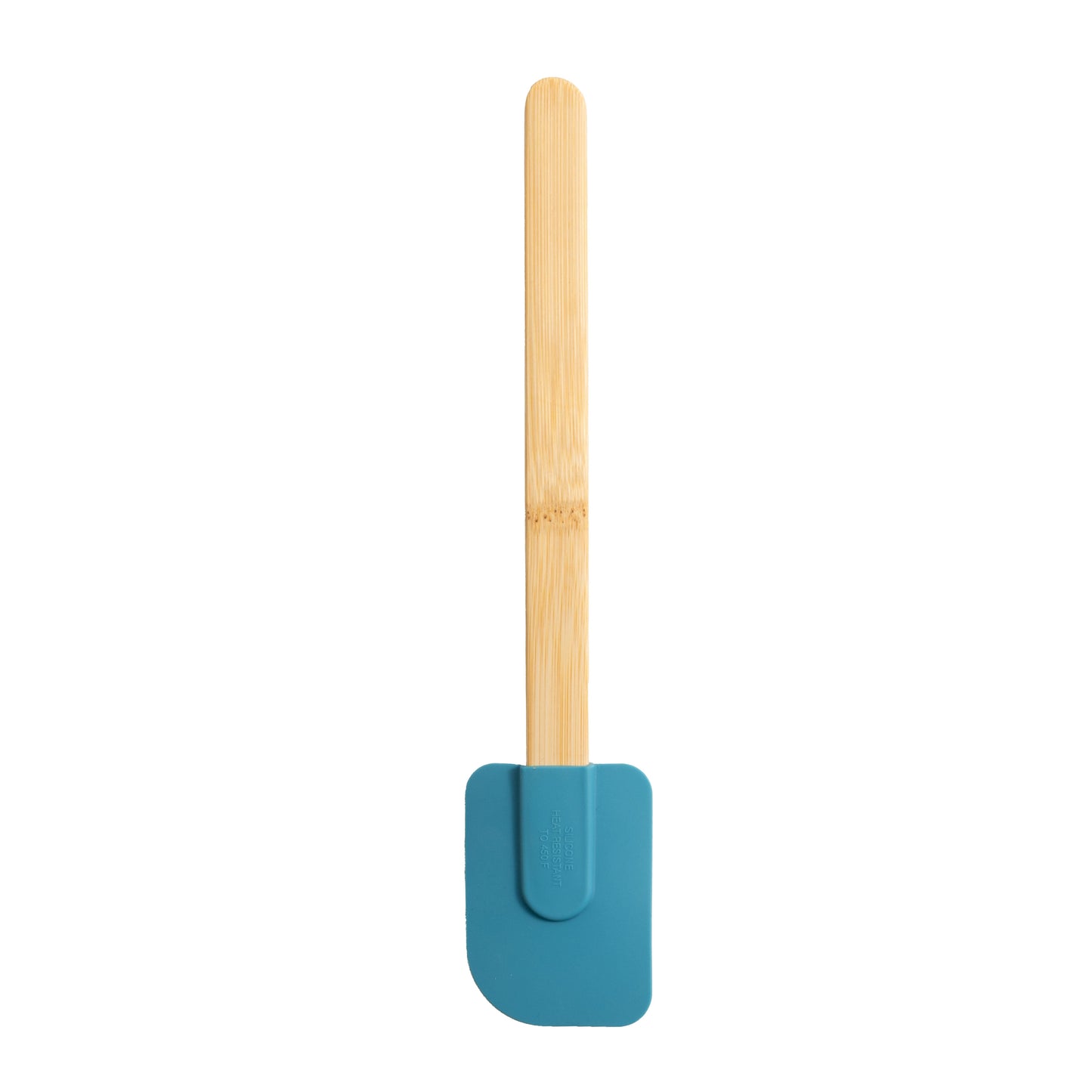 Durable Steel Silicone Spatulas Set 4 with Bamboo Handles, Blue - Multi-Purpose Hand Tool for Daily Meal Prep Detail