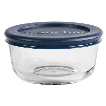 Whimsical Doughnut Glass Food Storage Containers with Lids, 1 Cup Round, Set of 4 - Playful Star & Heart Shaped Geometric NeeDoh Detail