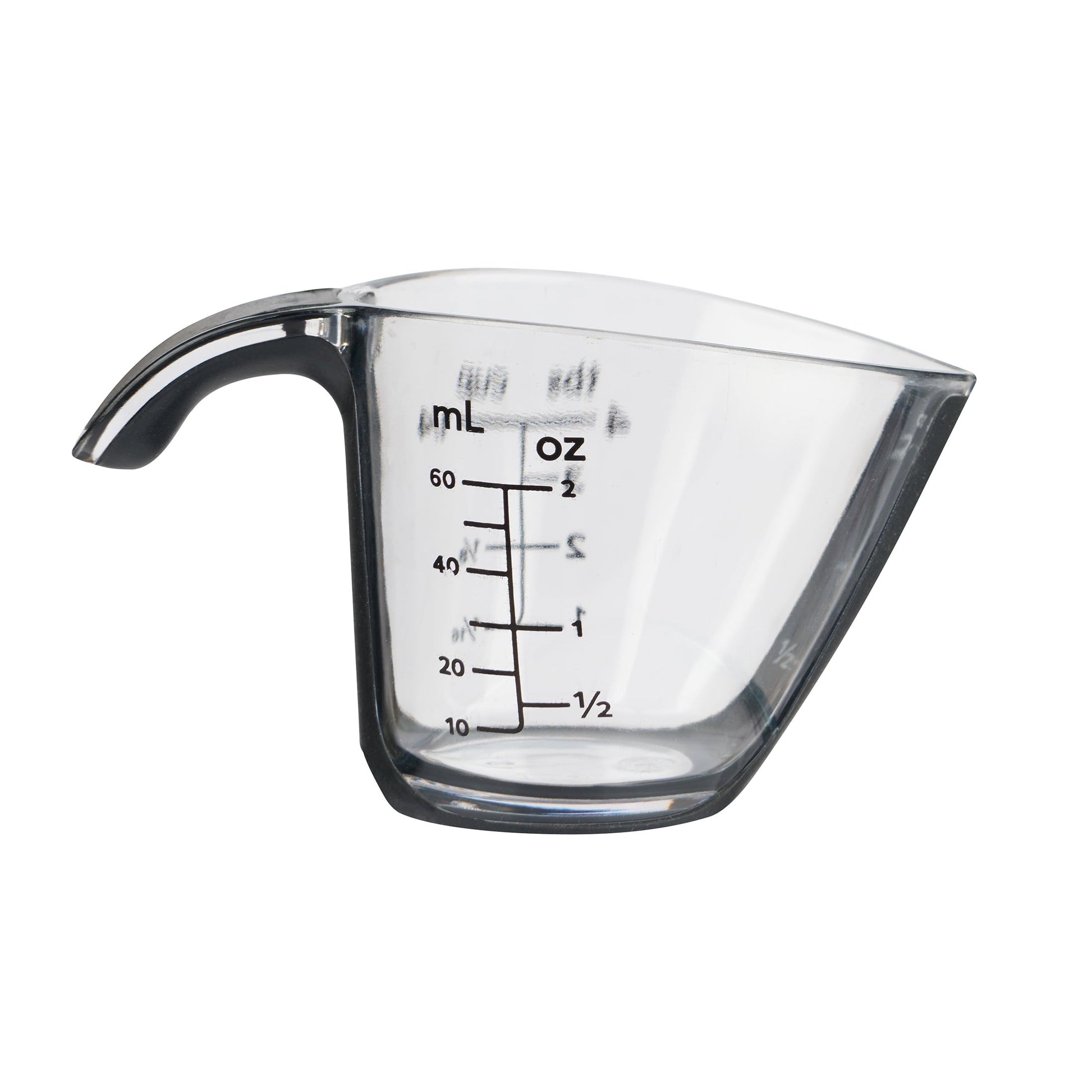 Premium Kitchen 1/4C Plastic Mini Measuring Cup, Black/Transparent - Innovative Kitchen Helper for Modern Cooking Detail
