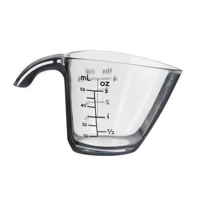Premium Kitchen 1/4C Plastic Mini Measuring Cup, Black/Transparent - Innovative Kitchen Helper for Modern Cooking Detail
