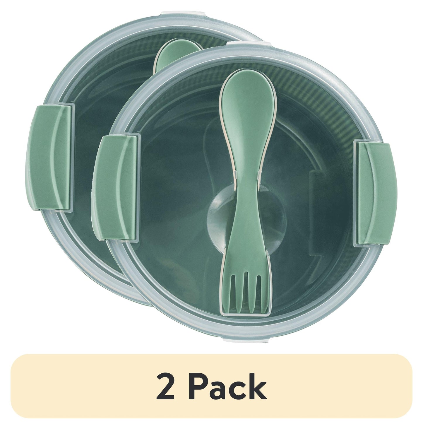 Sweet Treat Shaped (2 pack) Food Storage Bento Container, Round, Green, 47oz Capacity, A Practical Choice for School Lunches a... - Fun Food Fidget Cookie Squishable Toy - Default Title