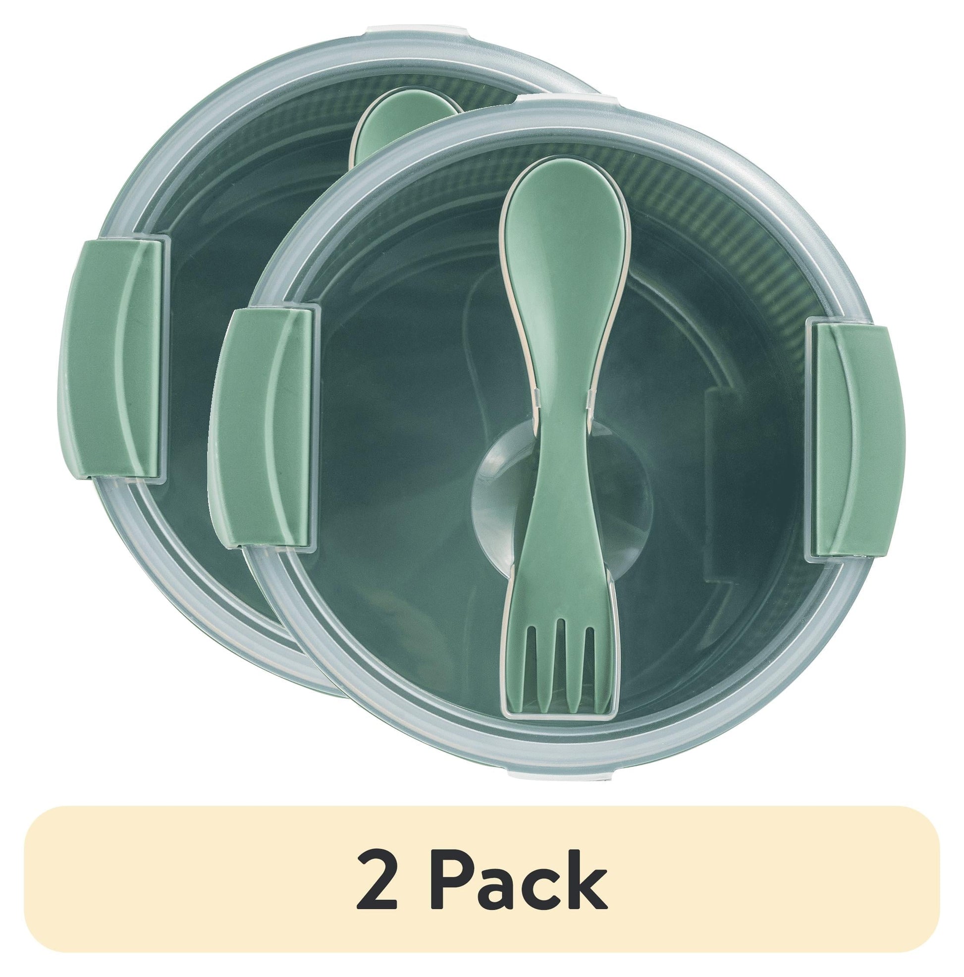 Sweet Treat Shaped (2 pack) Food Storage Bento Container, Round, Green, 47oz Capacity, A Practical Choice for School Lunches a... - Fun Food Fidget Cookie Squishable Toy - Default Title