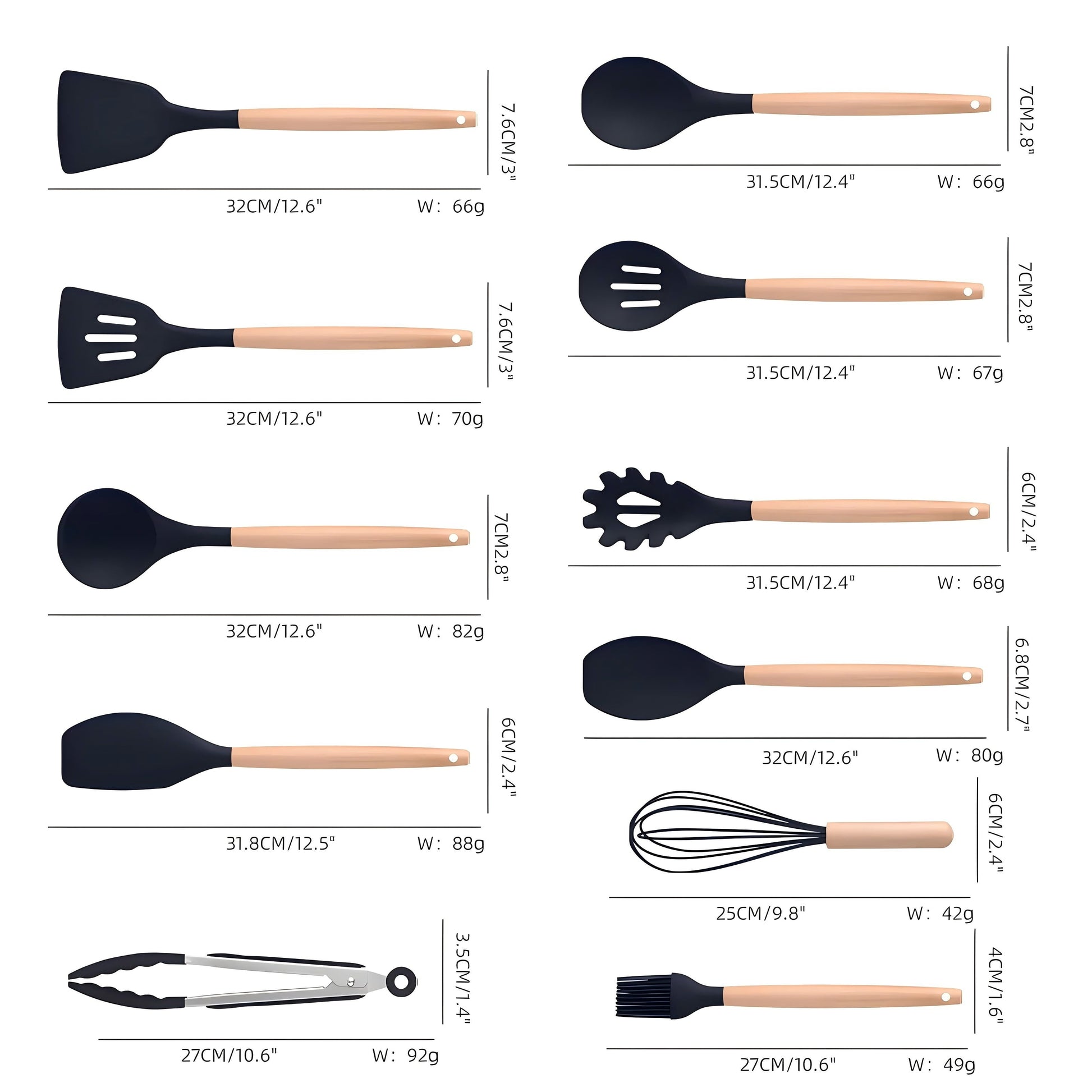 Professional Grade Kitchen Utensils Set- 19 Pcs Silicone Cooking Utensils Set for Nonstick Cookware-Silicone Spatulas Set, Kitchen Gadge... - Professional Kitchen Tool for Culinary Enthusiasts Detail