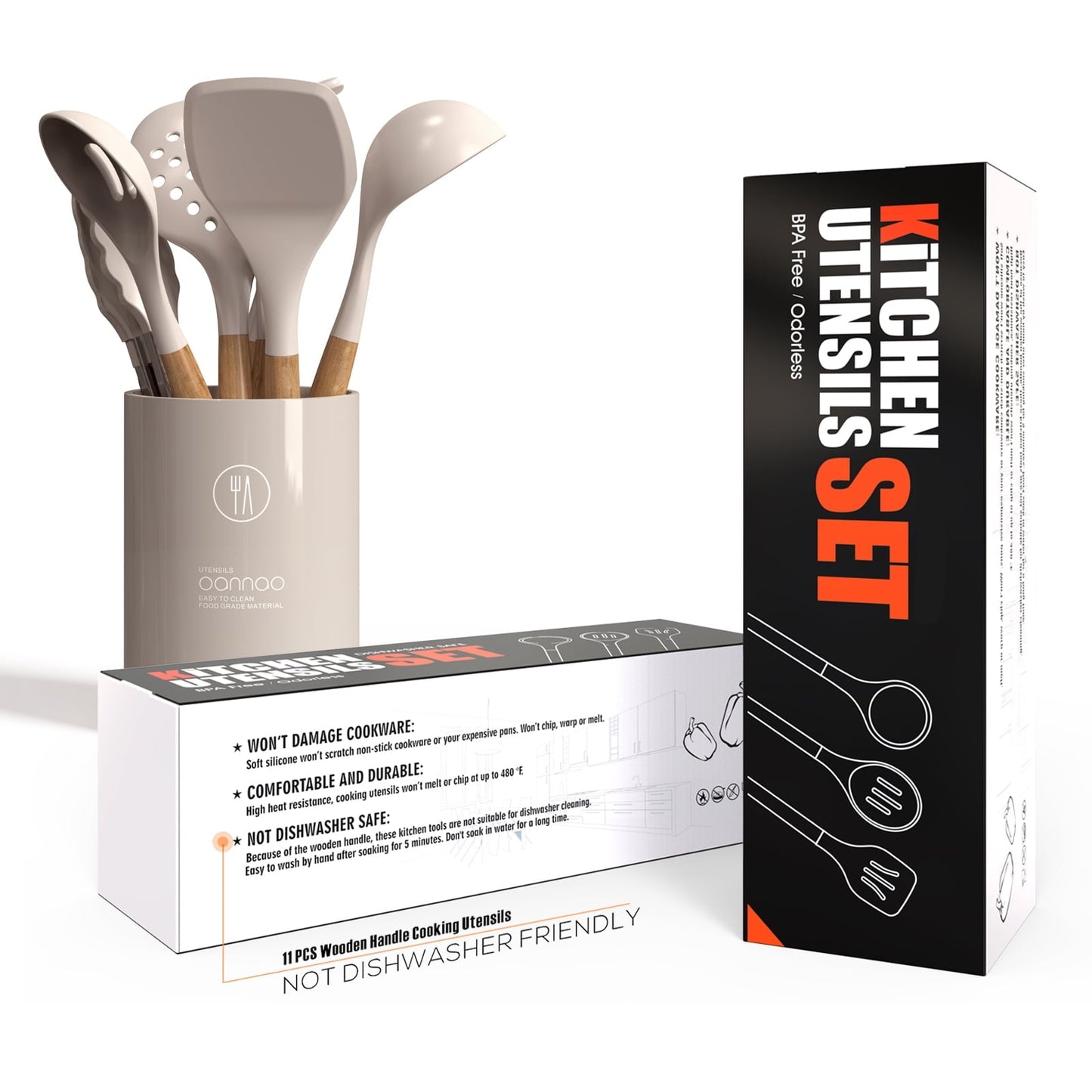 High-Precision Silicone Cooking Utensils Set - 446°F Heat Resistant Silicone Kitchen Utensils for Cooking,Kitchen Utensil Spatula Se... - Heavy Duty Stainless Steel Kitchen Shears Detail