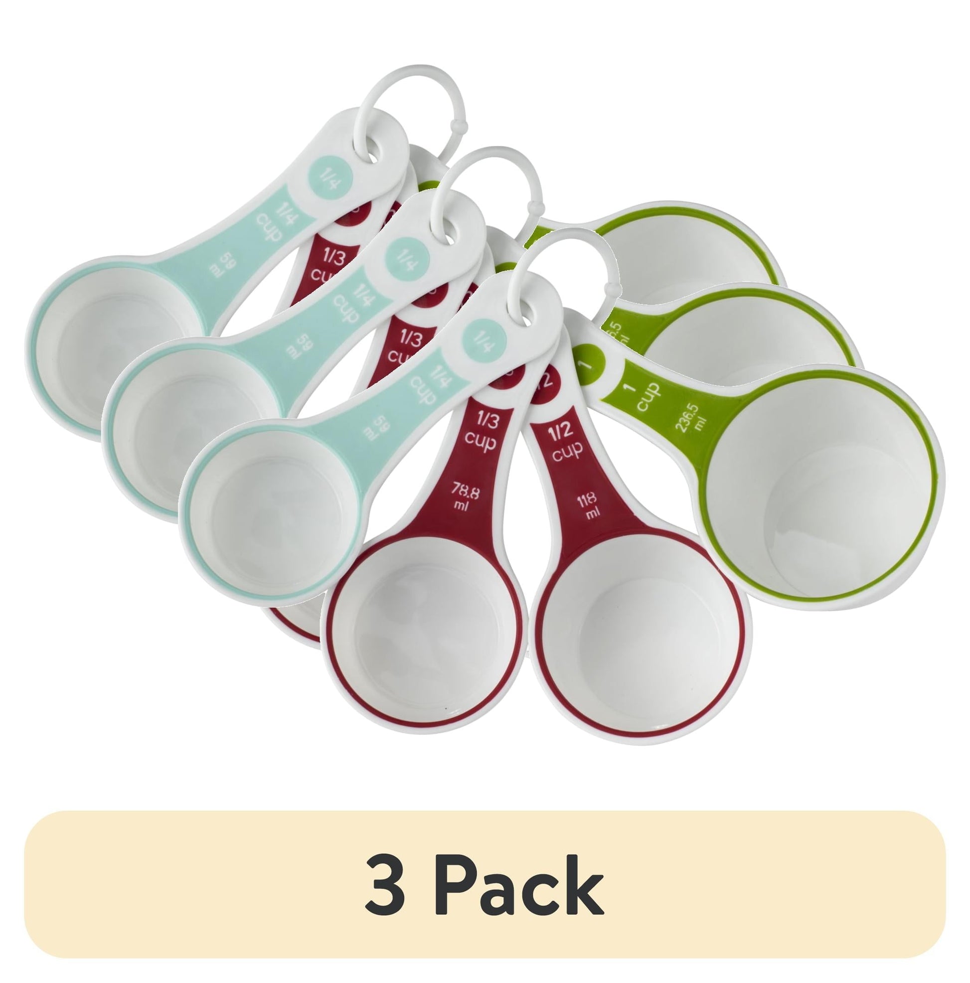 Innovative (3 pack) 4-Piece Measuring Cups Set, Multicolor - Multi-Functional Manual Food Chopper & Slicer - Default Title