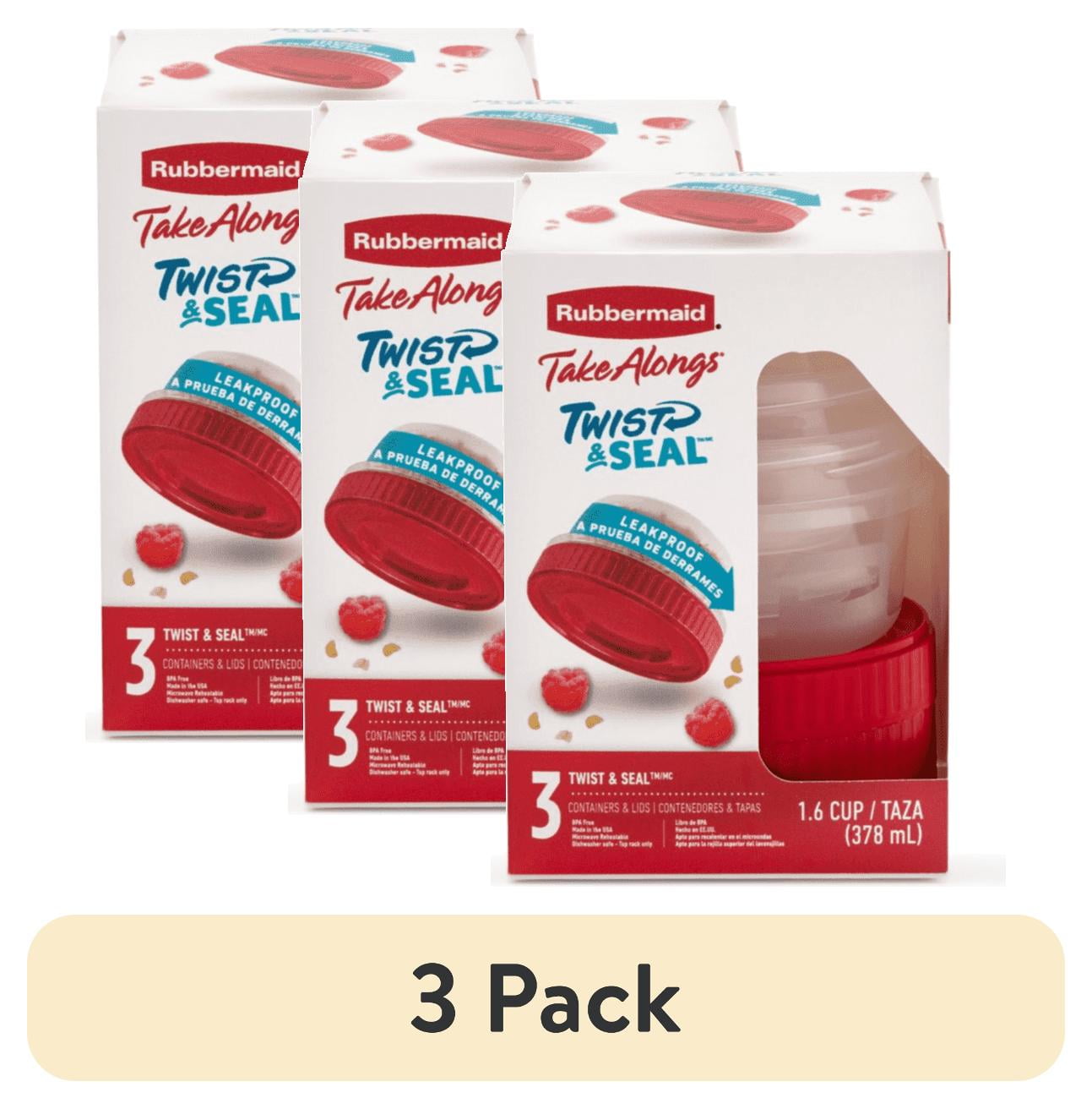 Playful Geometric (3 pack) & Seal 1.6-Cup Food Storage Containers, Ruby Red, 3 pack - Fun Food Fidget Cookie Squishable Toy - Default Title