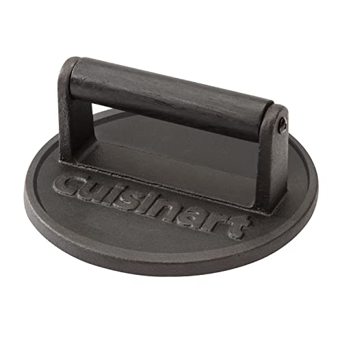 Modern Cuisinart 6.5" Cast Iron Smashed Burger Press, Round