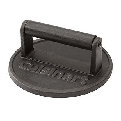 Modern Cuisinart 6.5" Cast Iron Smashed Burger Press, Round