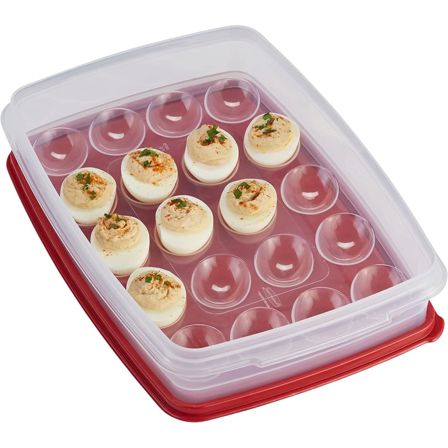 Playful Geometric Egg Keeper Food Storage Container, Clear/Red, 1 Count - Playful Star & Heart Shaped Geometric NeeDoh Detail