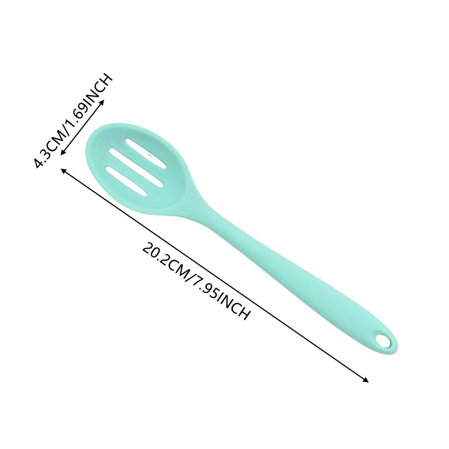 Premium Silicone Silicone Slotted Spoon, High Heat Resistant Silicone Cooking Spoon, 2Pcs Nonstick Silicone Mixing Spoon, Durable Kitc... - Durable Turner & Ladle Utensil Set for Home Chefs Detail