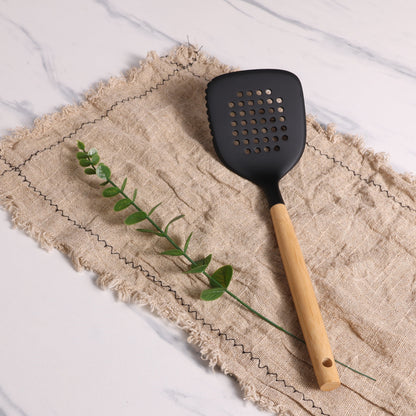 Professional Grade Kitchen and Cooking Utensil Turner, 13" L, Black - High-Precision Culinary Tool for Baking & Cooking Detail