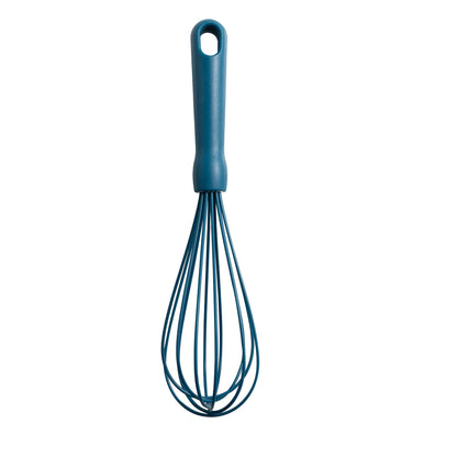 Innovative 3-Piece Silicone Whisk Set, 10.5"/10.4"/9.6" L, Blue Color - Premium Stainless Steel Garlic Presser & Peeler Detail