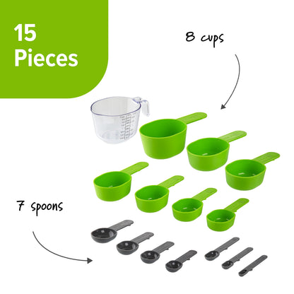 Innovative 15 Piece Magnetic Measuring Set - Kitchen Gadget Tool for Quick Food Prep Detail