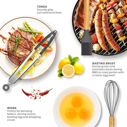 High-Precision Silicone Cooking Utensils Set - 446°F Heat Resistant Silicone Kitchen Utensils for Cooking,Kitchen Utensil Spatula Se... - High-Precision Culinary Tool for Baking & Cooking Detail