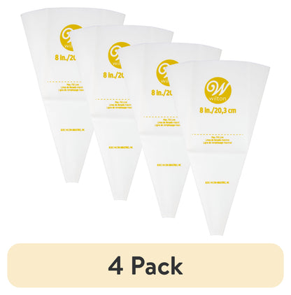 Premium Kitchen (4 pack) Reusable Featherweight Decorating Piping Bag, Plastic, 8-in. - Multi-Functional Manual Food Chopper & Slicer - Default Title