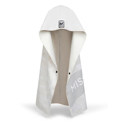 MISSION Max Plus Cooling Hoodie Towel- Hood Towel, Cools Instantly When Wet, UPF 50 Sun Protection, Contours Your Head to Stay in Place, Great for Sports, Fitness, Gym (White Camo)