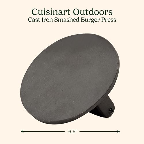 Modern Cuisinart 6.5" Cast Iron Smashed Burger Press, Round