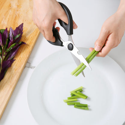 Multi-Functional Stainless Steel Multi-Purpose Kitchen Shears with Grip 1 Each - Multi-Functional Manual Food Chopper & Slicer Detail