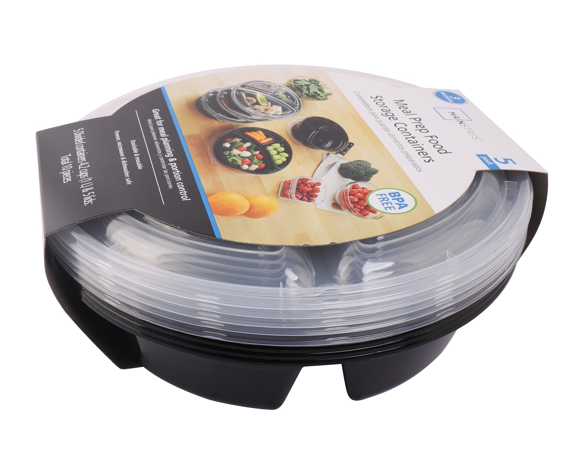 Deliciously Squishy 5-Pack Round Meal Prep Containers with 3 Compartments and Lids, 1L, BPA-Free, Microwave & Dishwasher Safe, Made for F... - Squishy Dohnut Sweet Treat Shaped Stress Toy Detail