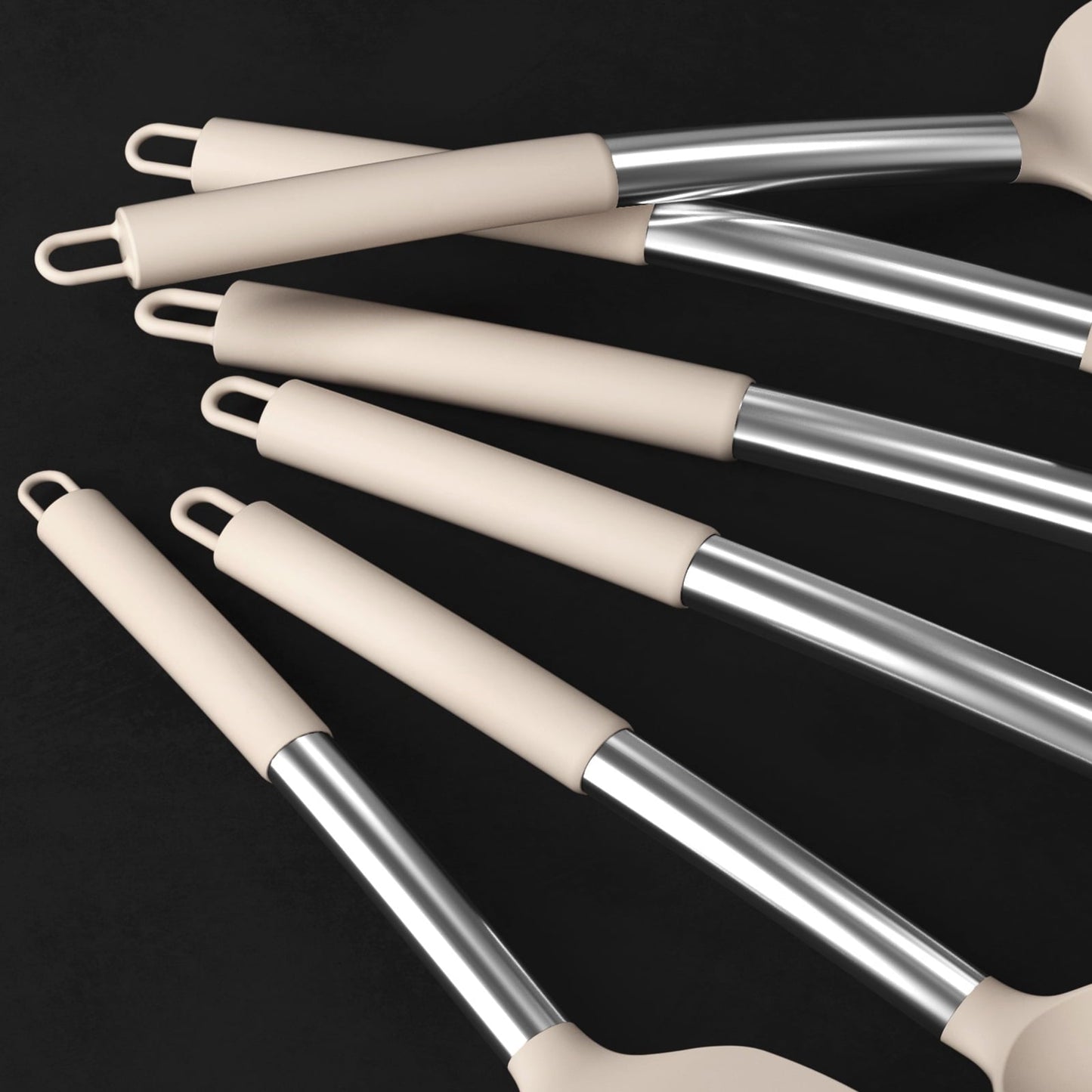Durable Steel Silicone Cooking Utensils Set - Heat Resistant Silicone Kitchen Utensils for Cooking, Kitchen Utensil Spatula Set,BPA... - High-Precision Culinary Tool for Baking & Cooking Detail