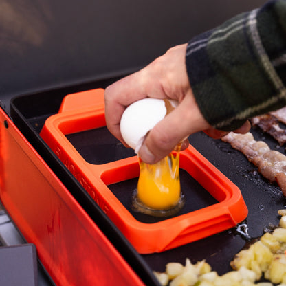 Professional Grade Silicone Egg Ring Tray Set with Heat-Resistant Handles, 2-Piece - Multi-Purpose Hand Tool for Daily Meal Prep Detail