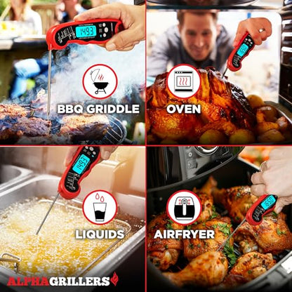 Alpha Grillers Meat Thermometer Digital – Instant Read Food Set