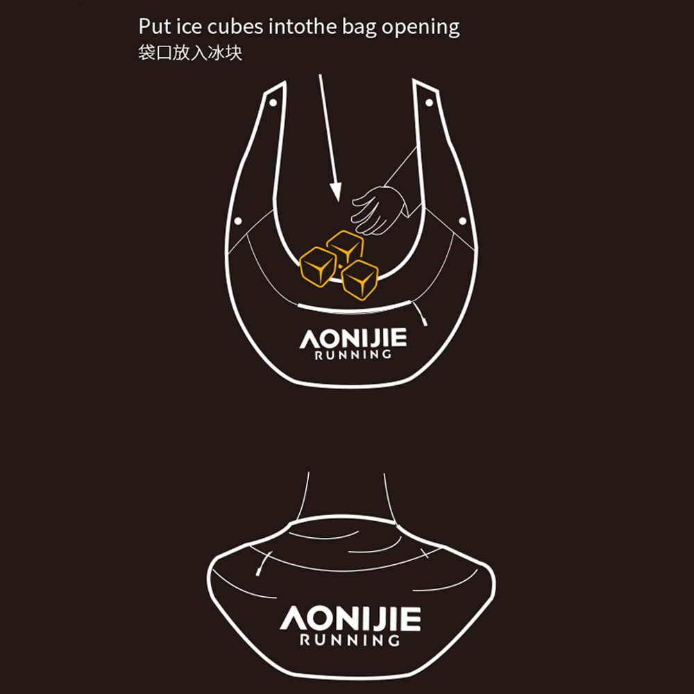 AONIJIE New Sports Ice Towel for Women and Men Quick-Drying and Neck Sun Protection Triangle Can Hold Ice for Running Cycling