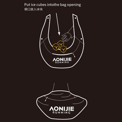 AONIJIE New Sports Ice Towel for Women and Men Quick-Drying and Neck Sun Protection Triangle Can Hold Ice for Running Cycling