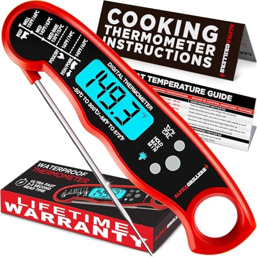Alpha Grillers Meat Thermometer Digital – Instant Read Food Set