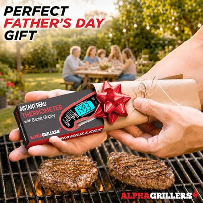 Alpha Grillers Meat Thermometer Digital – Instant Read Food Set