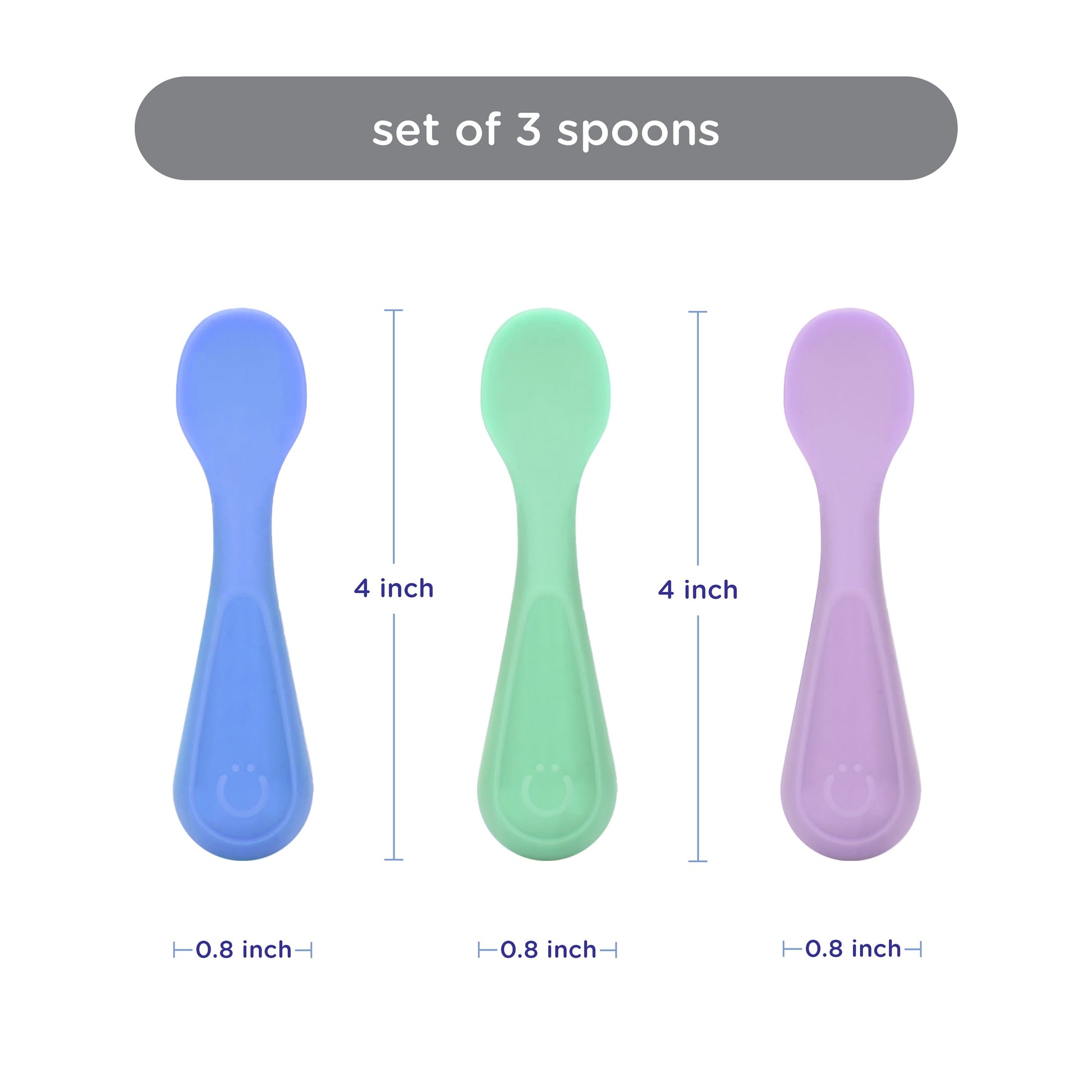 Heavy Duty Silicone Toddler Training Spoons, Baby, Silicone Flatware Sets, 3 Pack - Heavy Duty Stainless Steel Kitchen Shears Detail