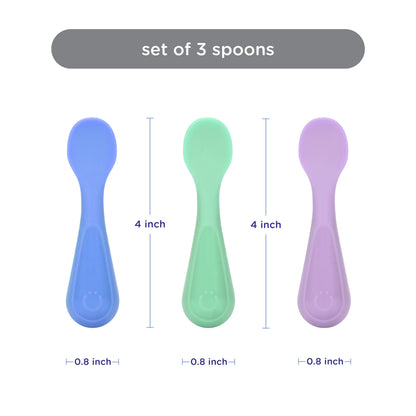 Heavy Duty Silicone Toddler Training Spoons, Baby, Silicone Flatware Sets, 3 Pack - Heavy Duty Stainless Steel Kitchen Shears Detail