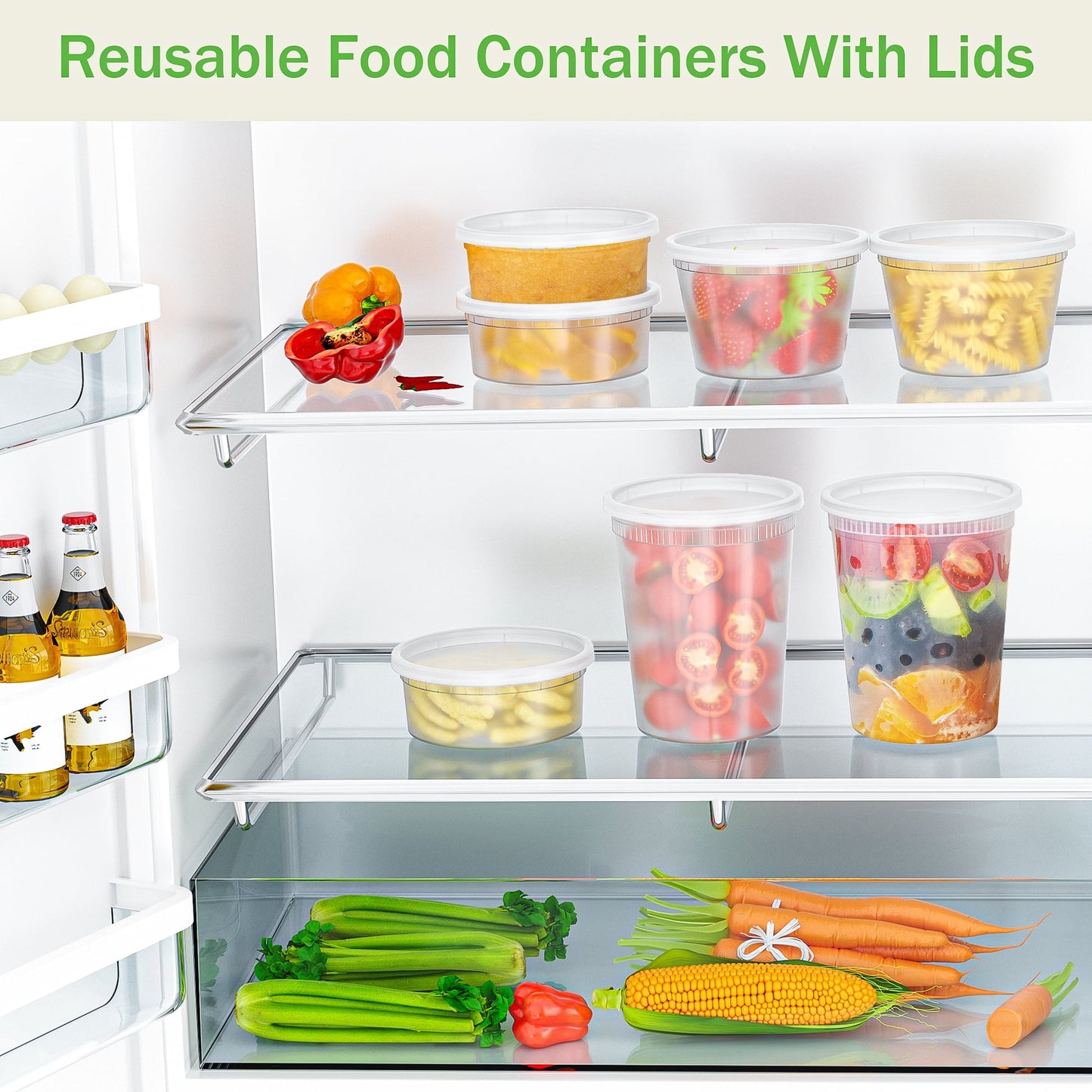 Fun Food Fidget 32oz Deli Containers with Lids 50 Sets, Food Storage Containers with Lids, Soup Containers with Lids, Stackable Plast... - Playful Star & Heart Shaped Geometric NeeDoh Detail