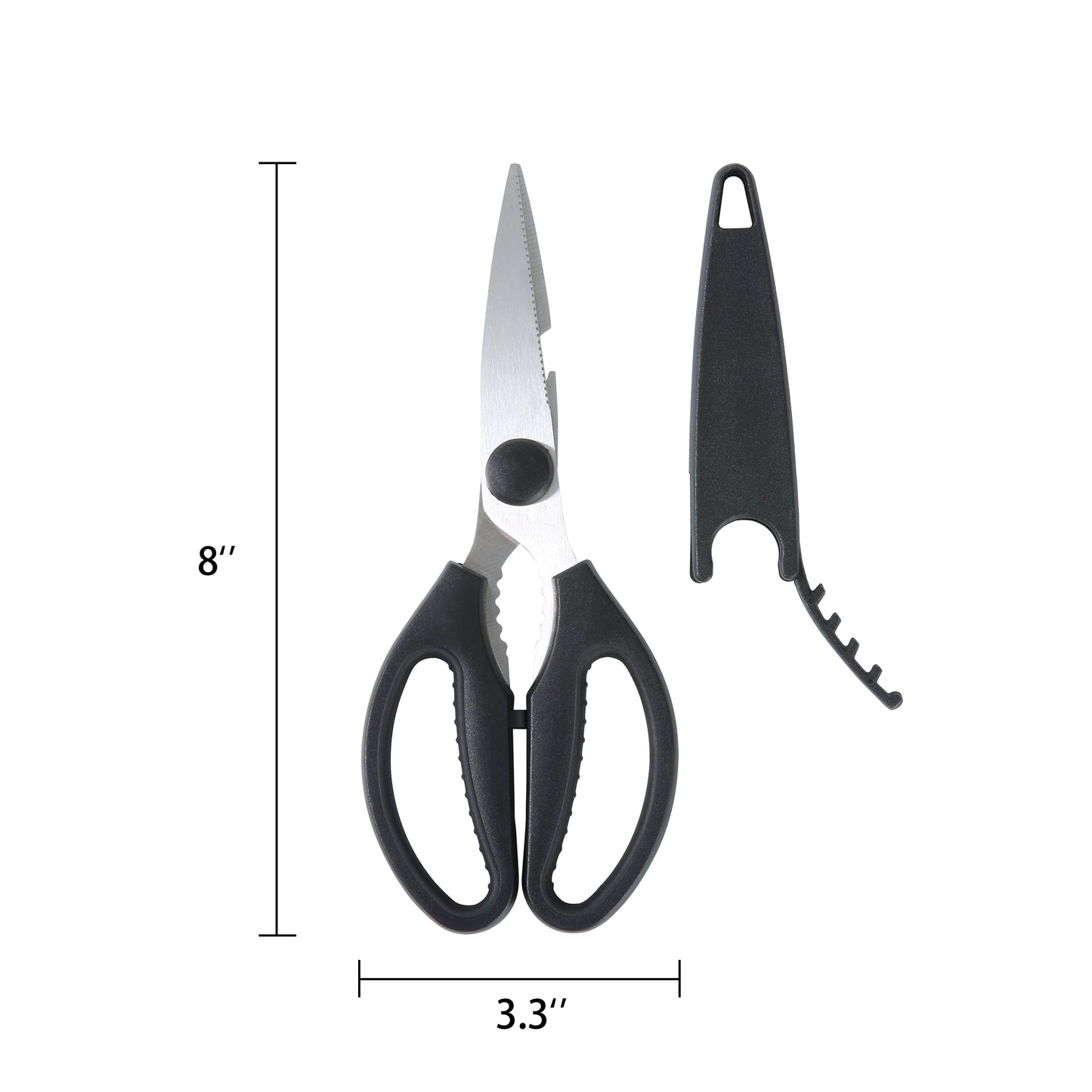 Multi-Functional Stainless Steel Multi-Purpose Kitchen Shears with Grip 1 Each - Multi-Functional Manual Food Chopper & Slicer Detail