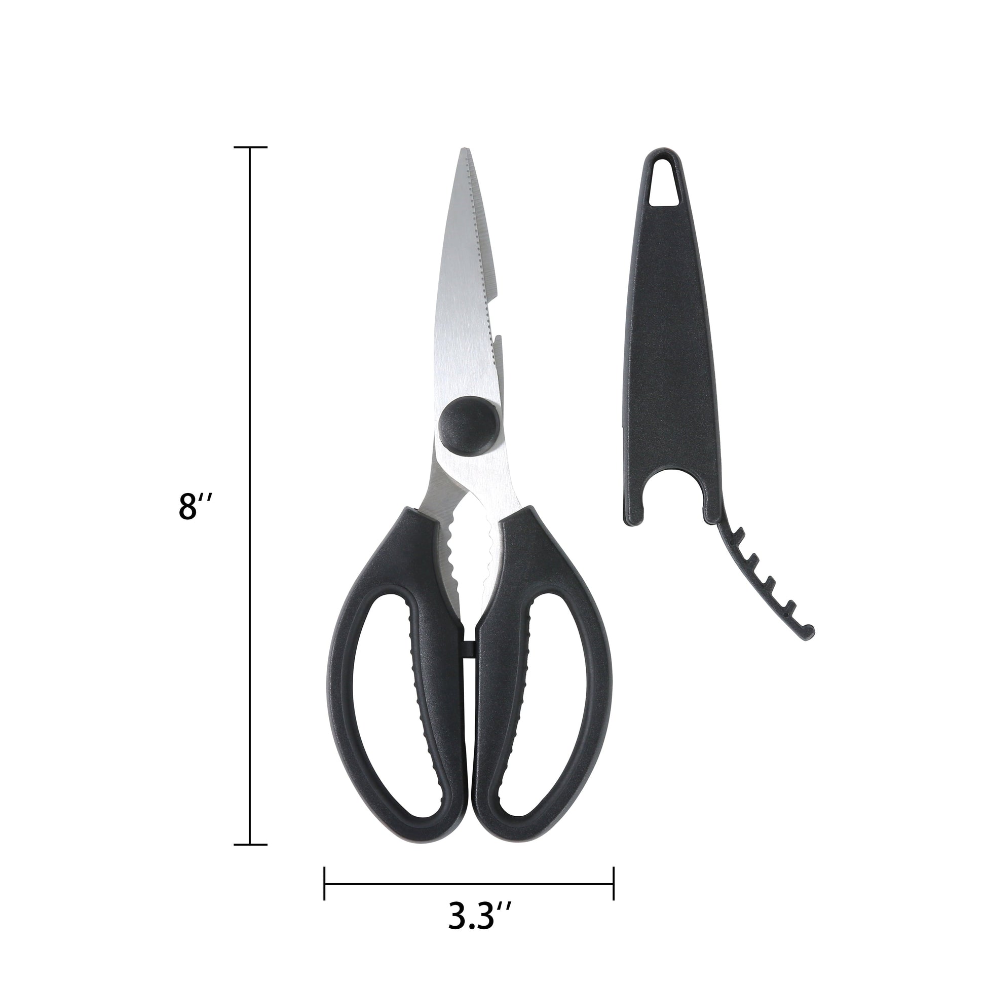 Multi-Functional Stainless Steel Multi-Purpose Kitchen Shears with Grip 1 Each - Multi-Functional Manual Food Chopper & Slicer Detail