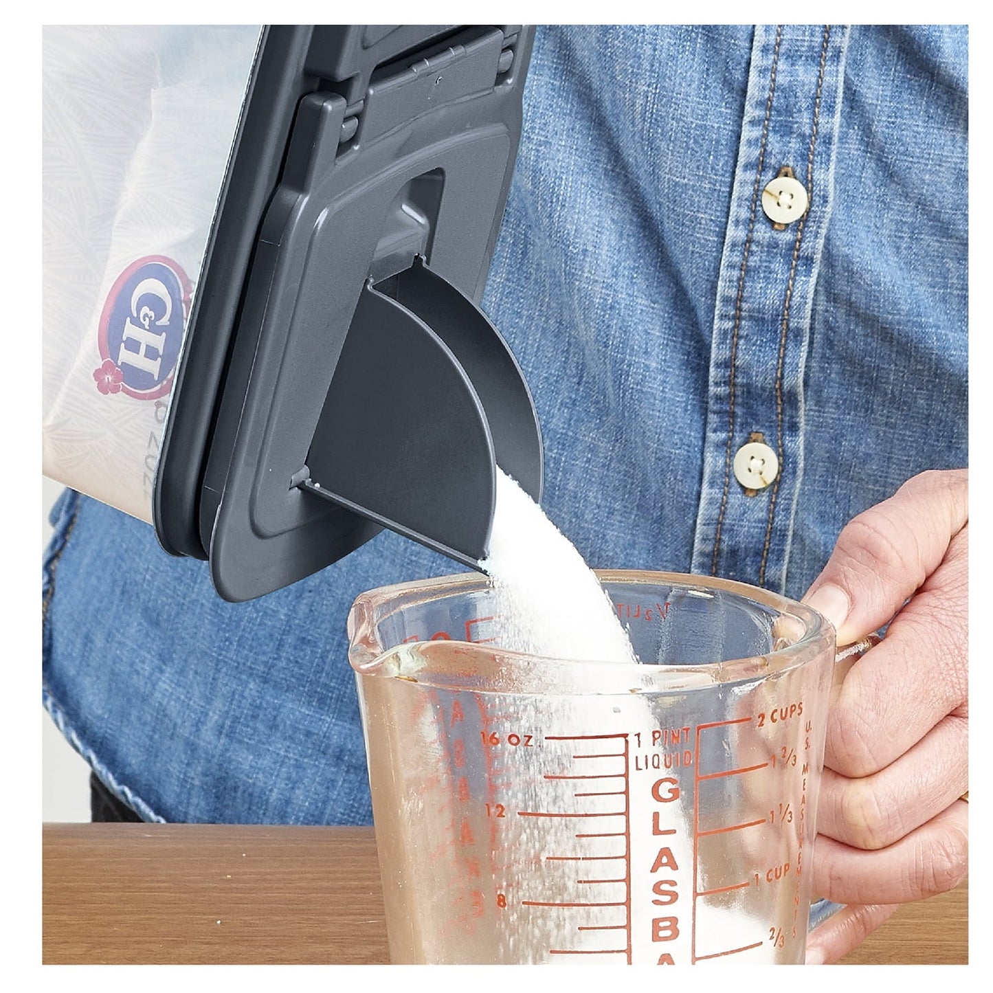 Sweet Treat Shaped 3.5 QT Plastic Food Dispenser, Clear with Gray Lid (1 Each) 7.5" L x 3.75" W x 9.25" H, Designed to Help wi... - Squishy Dohnut Sweet Treat Shaped Stress Toy Detail