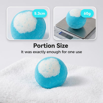 2026 New Bath Bombs Gift Set, Ocean Toy Bath Salt Ball Sleeve Box Bath Bombs, Bath Bombs with Surprise Inside, Colorful Bubble Bath for Kids Safe, Best Birthday and Party (Blue)