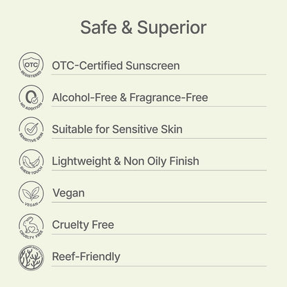 MISTINE Mineral Sunscreen Lotion SPF 50+, No White Cast Zinc Oxide Lightweight Non Oily Finish Korean Sunscreen for Sensitive Skin, Non comedogenic, Reef Safe, Travel Size-1.35 Fl Oz/40mL