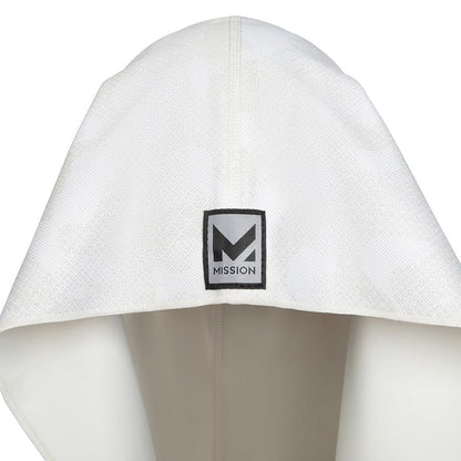 MISSION Max Plus Cooling Hoodie Towel- Hood Towel, Cools Instantly When Wet, UPF 50 Sun Protection, Contours Your Head to Stay in Place, Great for Sports, Fitness, Gym (White Camo)